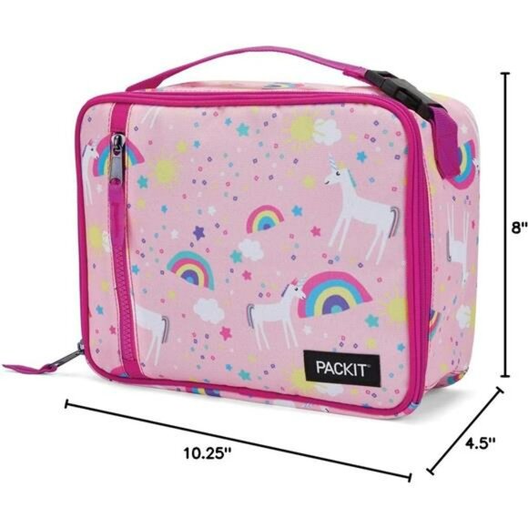 Freezable lunch box bag reusable insulated cooler tote for kids school lunch - Picture 3 of 7